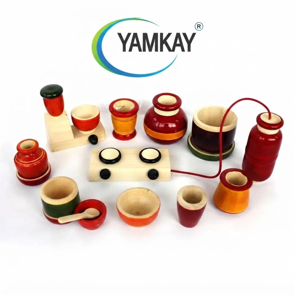 Wooden Gas Kitchen Set for Kids, Traditional Wooden Gas Stove Toy for Girls Safe, Non-Toxic Pretend Play Kitchen Set for Toddlers, Fun Educational Toy, Creative Play for Kids, Pack of 1